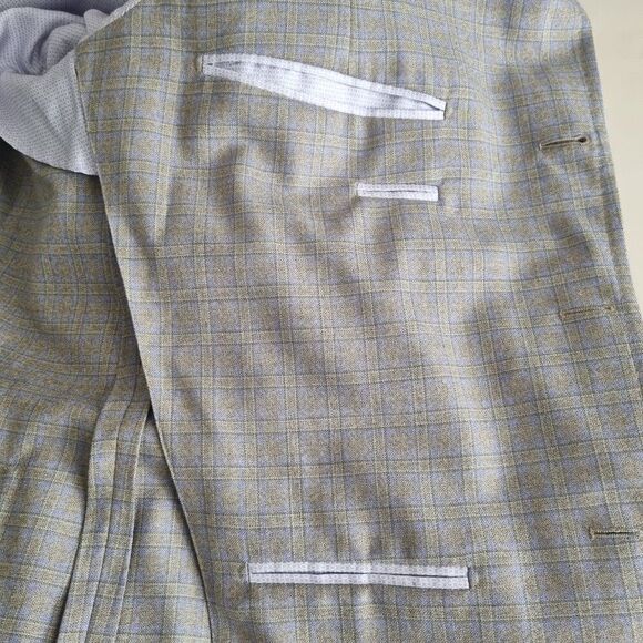 Plaid Wool Blazer by Franck Namani | Ultimum 130's Private Collection | Classic - Picture 4 of 10